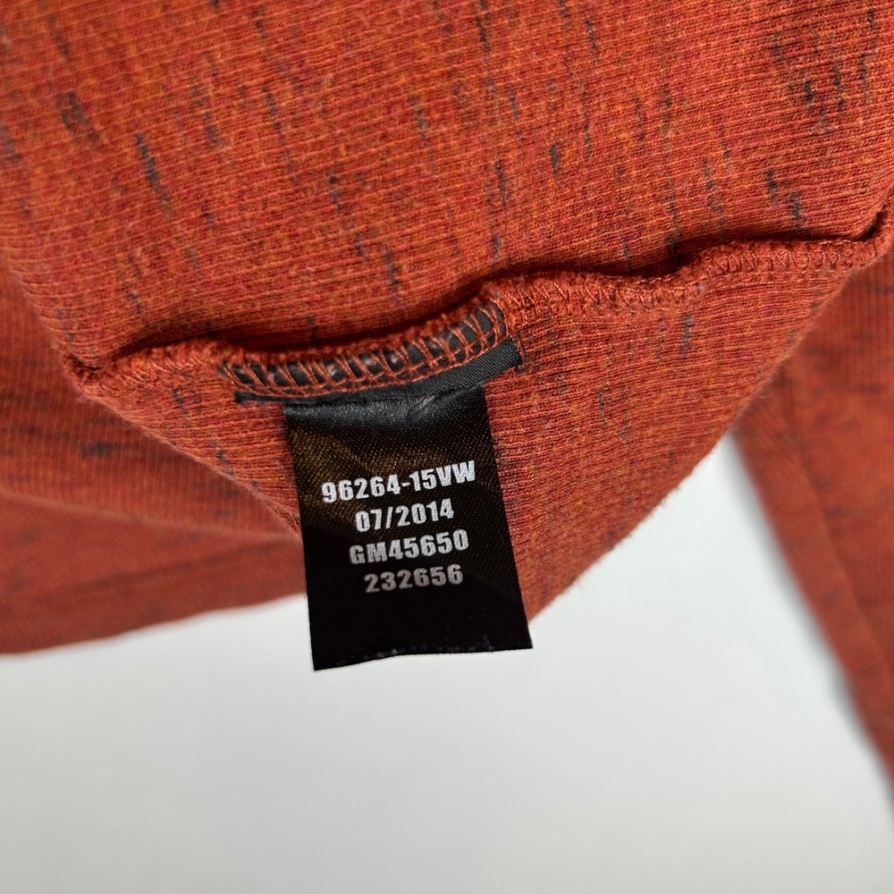 Harley-Davidson Womens 3W Rust Orange Space Dye Hooded Henley Flocked Top 2014 - Picture 5 of 12